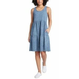 Frye Tiered Knit Dress with pockets Soft Cotton